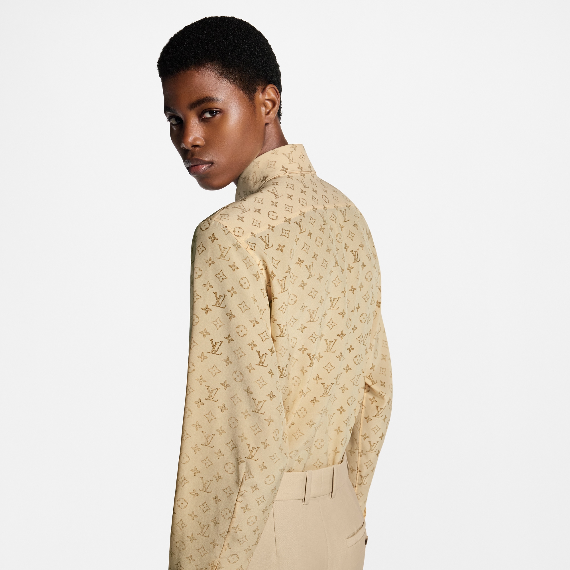 Washed Monogram Silk Shirt - Women - Ready-to-Wear | LOUIS VUITTON ®